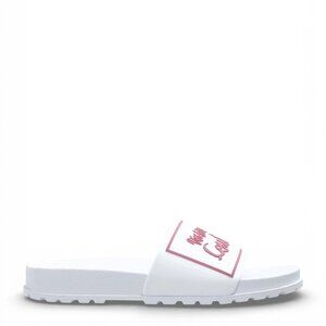 Versace Jeans Couture White & Pink Rubber slides embossed logo Size: 38 / 7  NWT